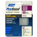 Norton Co 4-1/2" x 4-1/2" ProSand Stick & Sand Sanding Sheet 60-Grit, PK 4 05314